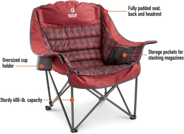 Guide Gear Oversized XL Comfort Padded Camping Chair, 400-lb. Capacity. - Image 4