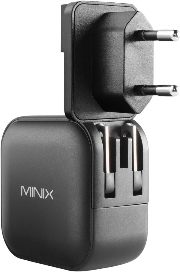 MINIX 66W Turbo 3-Port GaN Wall Charger 2 x USB-C Fast Charging Adapter, 1 x USB-A Quick Charge 3.0, Compatible with MacBook Pro Air, iPad Pro, iPhone 15/13/12 mini/11, Galaxy S9 S8 and More (NEO P1) - Image 3