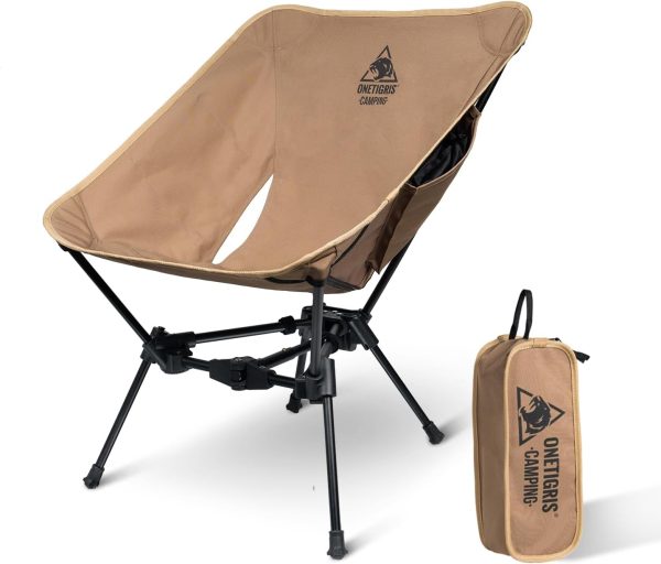 OneTigris Tigerblade Camping Chair, Lightweight Folding Backpacking Hiking, Compact Portable 330 lbs Capacity