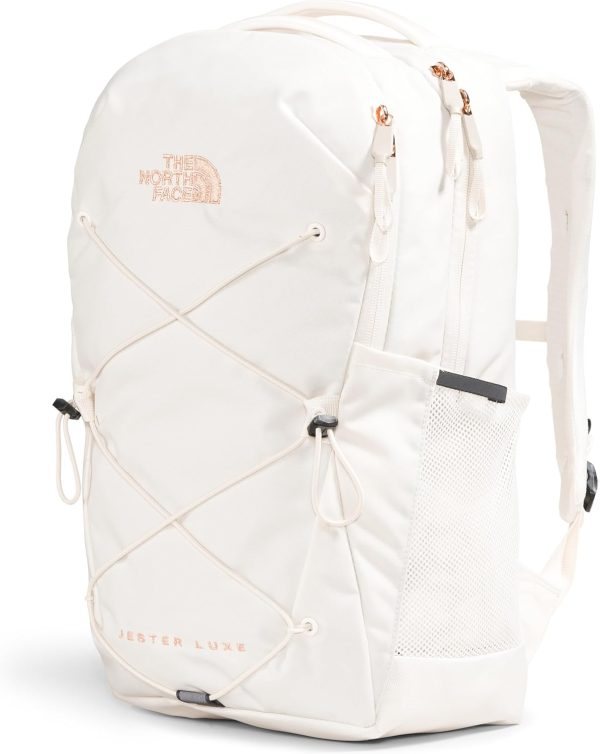 THE NORTH FACE Women's Jester Luxe Everyday Laptop Backpack, Gardenia White/Burnt Coral Metallic, One Size - Image 2