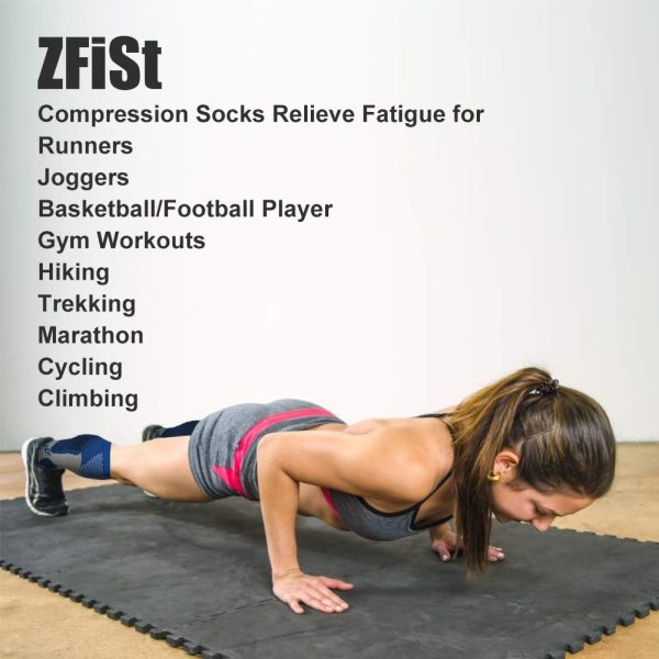 ZFiSt Plus Size Compression Socks Wide Calf for Women Men,Sport Compression Stocking Nurse Socks - Image 5