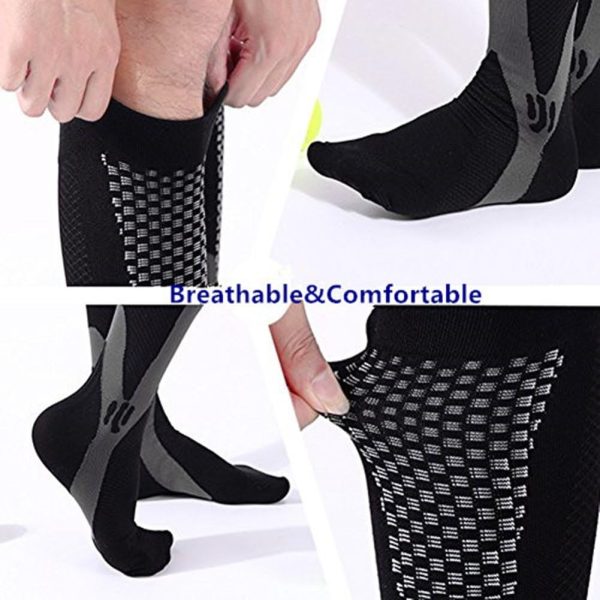 ZFiSt Plus Size Compression Socks Wide Calf for Women Men,Sport Compression Stocking Nurse Socks - Image 8
